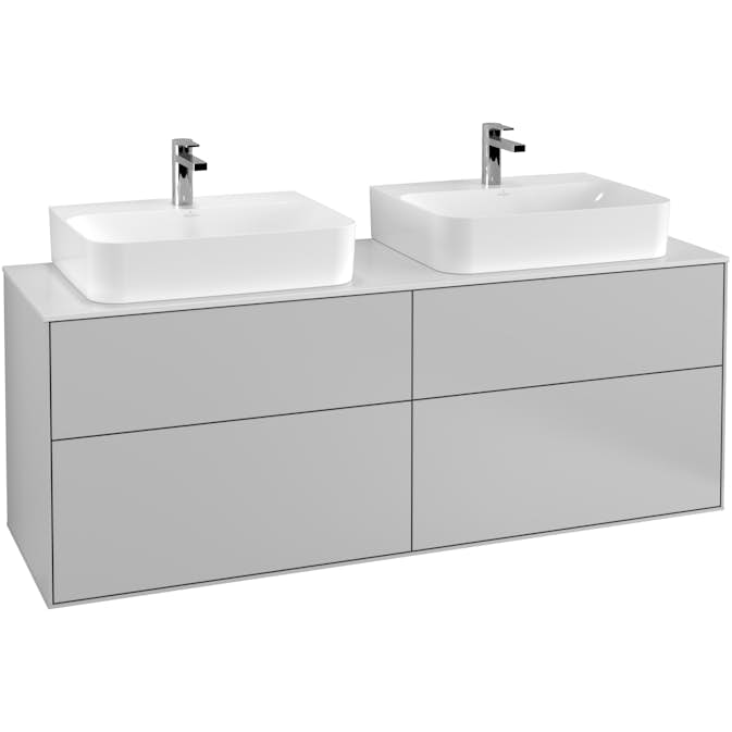 Tvättställsskåp Villeroy & Boch Finion med 4 Lådor och Bänkskiva för Två Tvättställ