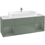 Tvättställsskåp Villeroy & Boch Finion med Två Hyllor och Bänkskiva för Centrerat Tvättställ