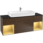 Tvättställsskåp Villeroy & Boch Finion med Två Hyllor och Bänkskiva för Centrerat Tvättställ