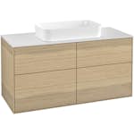 Tvättställsskåp Villeroy & Boch Finion med 4 Lådor och Bänkskiva för Fristående Tvättställ