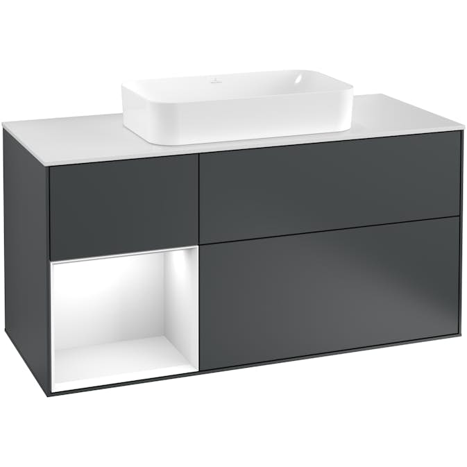 Tvättställsskåp Villeroy & Boch Finion med 3 Lådor Hylla och Bänkskiva för Fristående Tvättställ