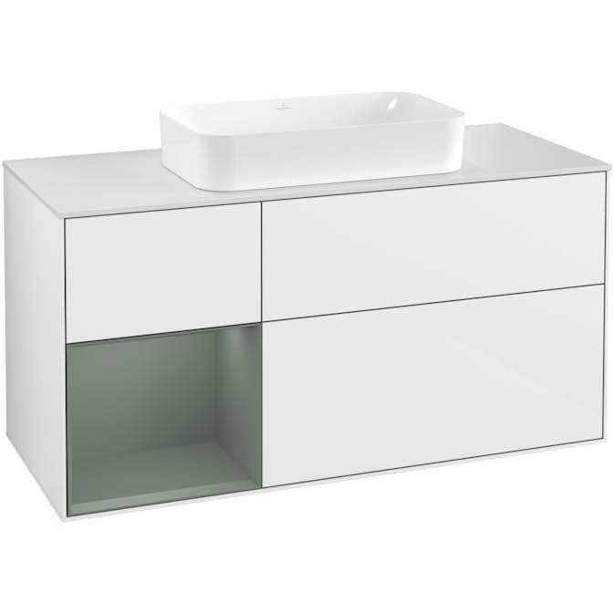 Tvättställsskåp Villeroy & Boch Finion med 3 Lådor Hylla och Bänkskiva för Fristående Tvättställ
