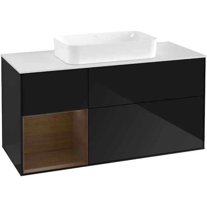 Tvättställsskåp Villeroy & Boch Finion med 3 Lådor Hylla och Bänkskiva för Fristående Tvättställ
