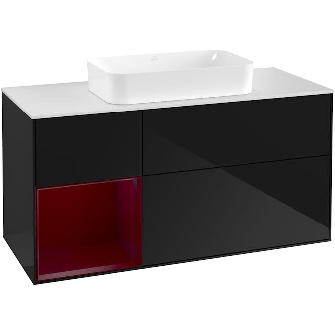 Tvättställsskåp Villeroy & Boch Finion med 3 Lådor Hylla och Bänkskiva för Fristående Tvättställ