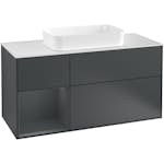 Tvättställsskåp Villeroy & Boch Finion med 3 Lådor Hylla och Bänkskiva för Fristående Tvättställ