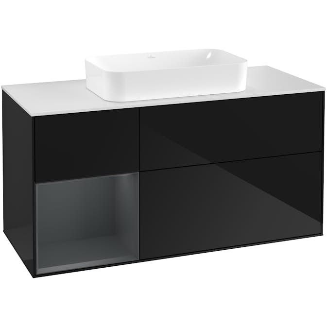 Tvättställsskåp Villeroy & Boch Finion med 3 Lådor Hylla och Bänkskiva för Fristående Tvättställ