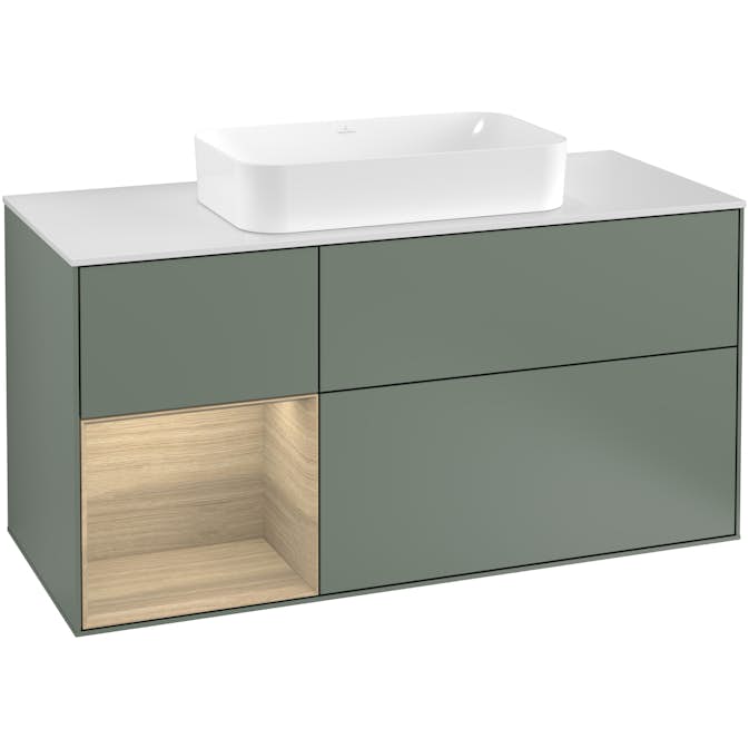 Tvättställsskåp Villeroy & Boch Finion med 3 Lådor Hylla och Bänkskiva för Fristående Tvättställ