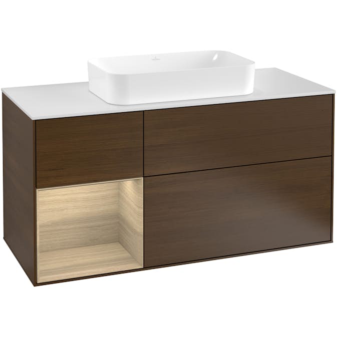 Tvättställsskåp Villeroy & Boch Finion med 3 Lådor Hylla och Bänkskiva för Fristående Tvättställ