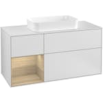 Tvättställsskåp Villeroy & Boch Finion med 3 Lådor Hylla och Bänkskiva för Fristående Tvättställ