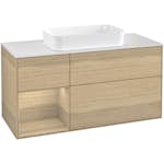 Tvättställsskåp Villeroy & Boch Finion med 3 Lådor Hylla och Bänkskiva för Fristående Tvättställ