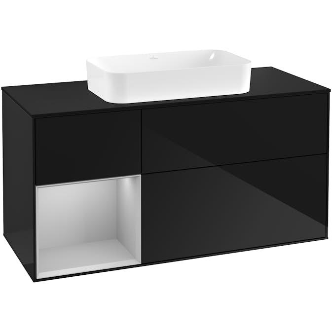 Tvättställsskåp Villeroy & Boch Finion med 3 Lådor Hylla och Bänkskiva för Fristående Tvättställ