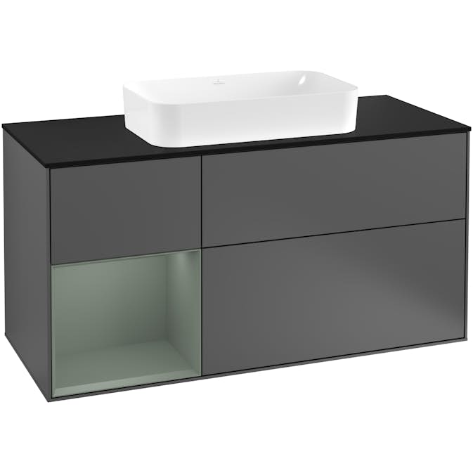 Tvättställsskåp Villeroy & Boch Finion med 3 Lådor Hylla och Bänkskiva för Fristående Tvättställ