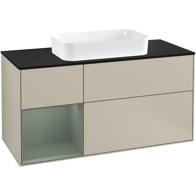 Tvättställsskåp Villeroy & Boch Finion med 3 Lådor Hylla och Bänkskiva för Fristående Tvättställ