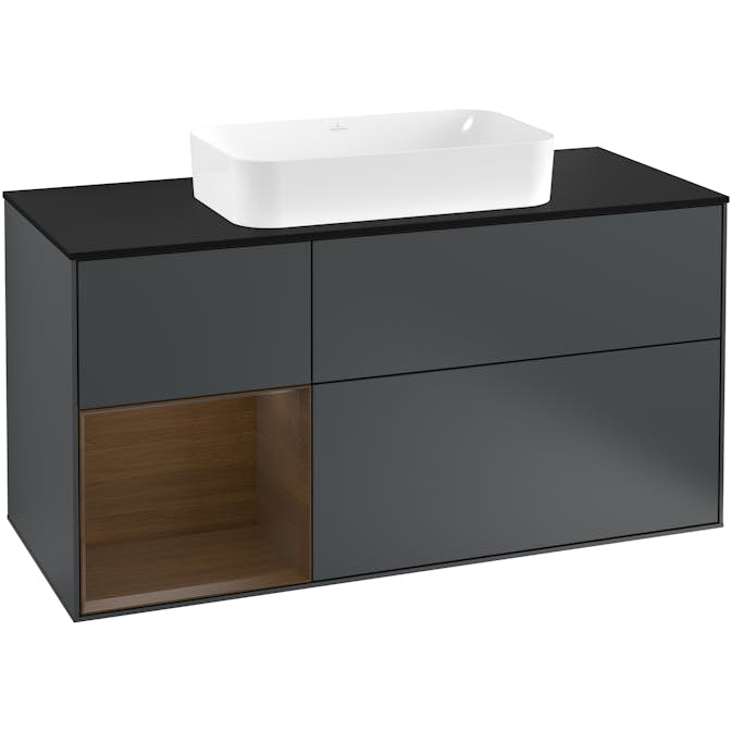 Tvättställsskåp Villeroy & Boch Finion med 3 Lådor Hylla och Bänkskiva för Fristående Tvättställ