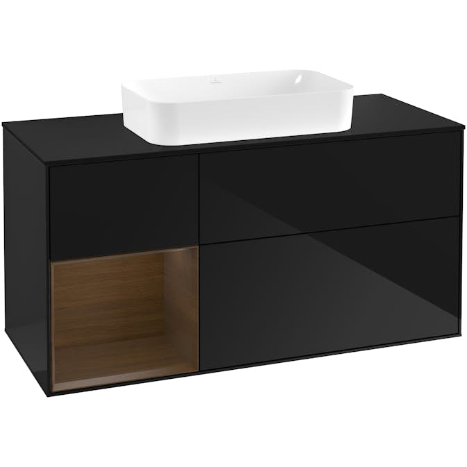 Tvättställsskåp Villeroy & Boch Finion med 3 Lådor Hylla och Bänkskiva för Fristående Tvättställ