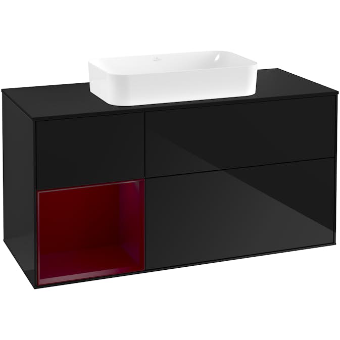 Tvättställsskåp Villeroy & Boch Finion med 3 Lådor Hylla och Bänkskiva för Fristående Tvättställ