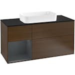 Tvättställsskåp Villeroy & Boch Finion med 3 Lådor Hylla och Bänkskiva för Fristående Tvättställ