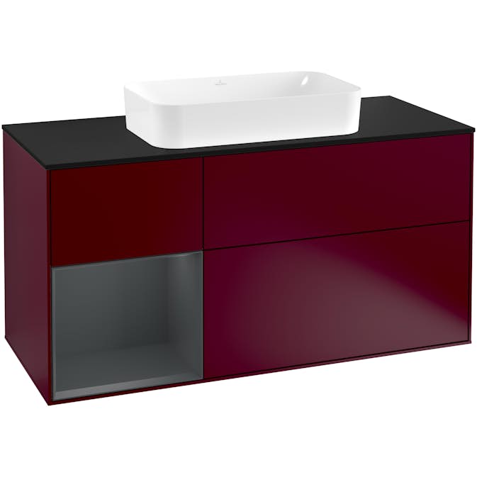 Tvättställsskåp Villeroy & Boch Finion med 3 Lådor Hylla och Bänkskiva för Fristående Tvättställ