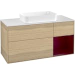 Tvättställsskåp Villeroy & Boch Finion med 3 Lådor Hylla och Bänkskiva för Fristående Tvättställ
