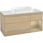 Tvättställsskåp Villeroy & Boch Finion med 3 Lådor Hylla och Bänkskiva för Fristående Tvättställ