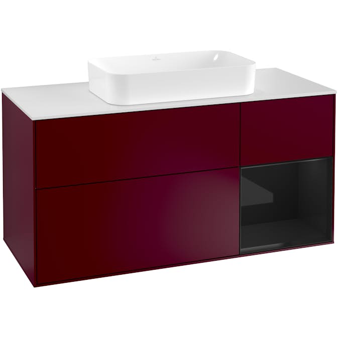 Tvättställsskåp Villeroy & Boch Finion med 3 Lådor Hylla och Bänkskiva för Fristående Tvättställ