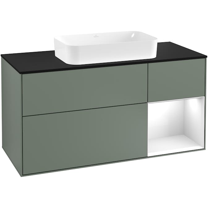 Tvättställsskåp Villeroy & Boch Finion med 3 Lådor Hylla och Bänkskiva för Fristående Tvättställ