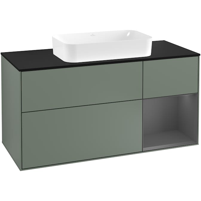 Tvättställsskåp Villeroy & Boch Finion med 3 Lådor Hylla och Bänkskiva för Fristående Tvättställ