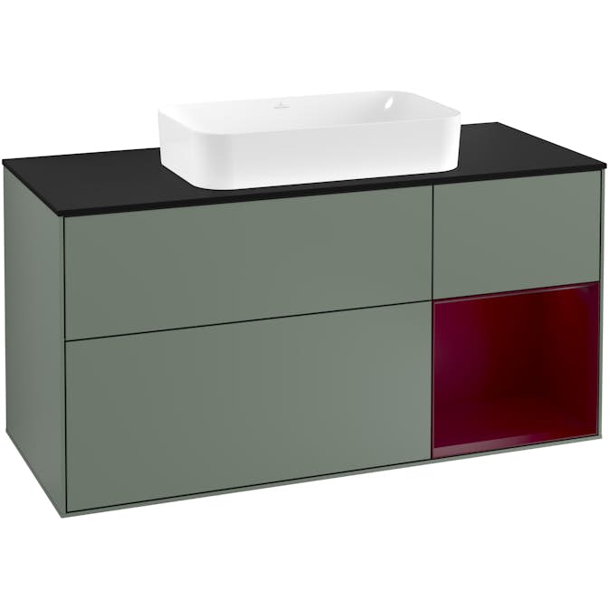 Tvättställsskåp Villeroy & Boch Finion med 3 Lådor Hylla och Bänkskiva för Fristående Tvättställ