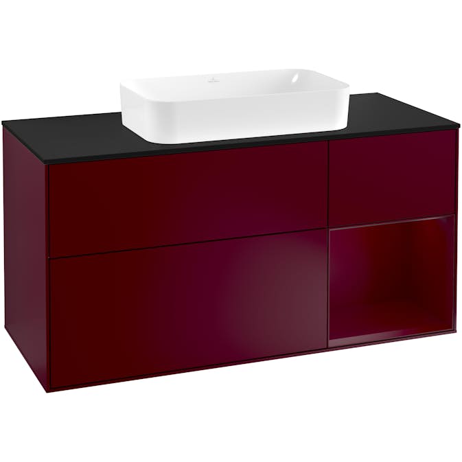 Tvättställsskåp Villeroy & Boch Finion med 3 Lådor Hylla och Bänkskiva för Fristående Tvättställ