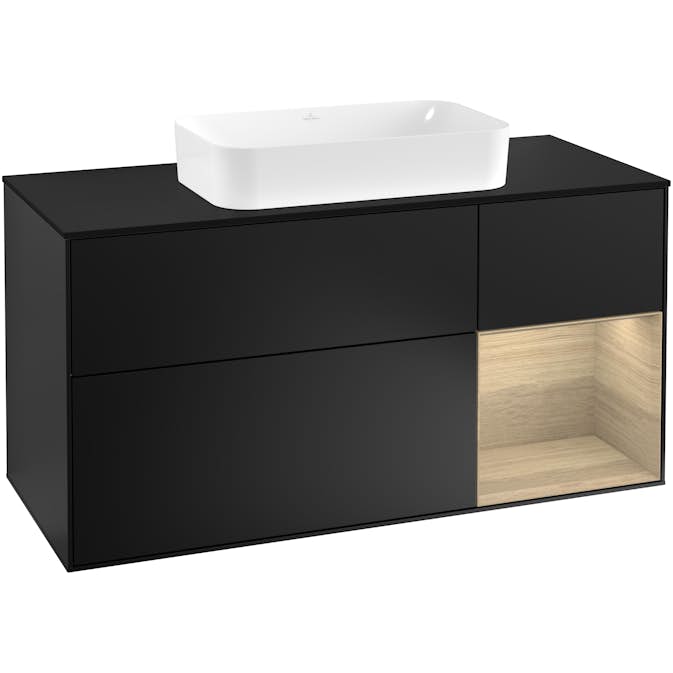 Tvättställsskåp Villeroy & Boch Finion med 3 Lådor Hylla och Bänkskiva för Fristående Tvättställ