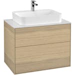 Tvättställsskåp Villeroy & Boch Finion med 2 Lådor och Bänkskiva för Ytmonterat Tvättställ