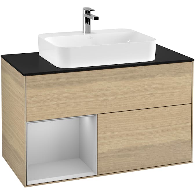 Tvättställsskåp Villeroy & Boch Finion med 2 Lådor Hylla och Bänkskiva för Ytmonterat Tvättställ