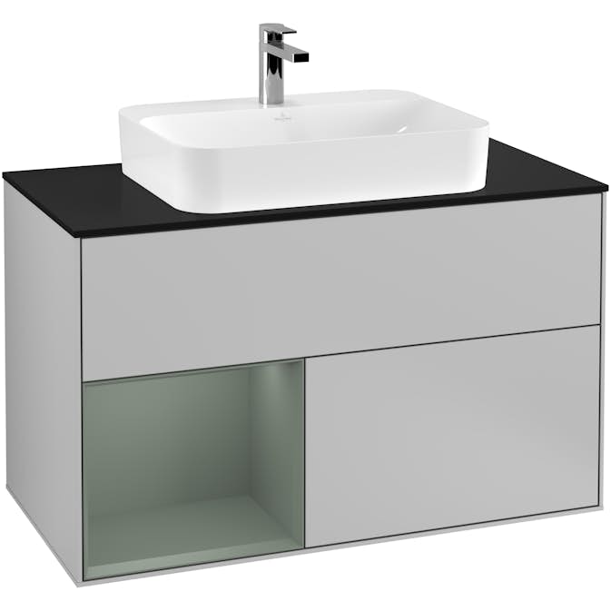 Tvättställsskåp Villeroy & Boch Finion med 2 Lådor Hylla och Bänkskiva för Ytmonterat Tvättställ