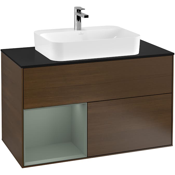 Tvättställsskåp Villeroy & Boch Finion med 2 Lådor Hylla och Bänkskiva för Ytmonterat Tvättställ