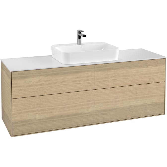 Tvättställsskåp Villeroy & Boch Finion med 4 Lådor och Bänkskiva för Ytmonterat Tvättställ