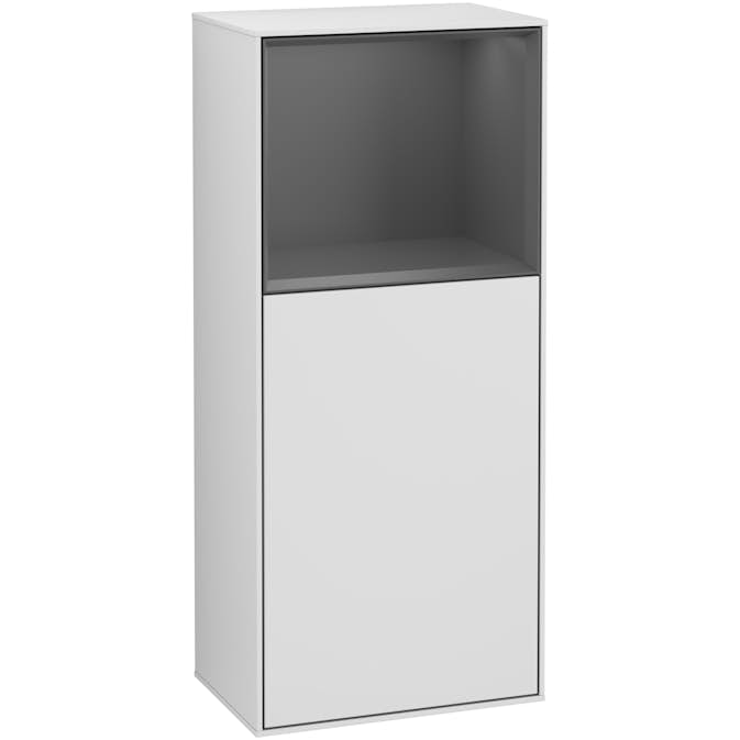 Väggskåp Villeroy & Boch Finion med 1 Dörr och Öppen Hylla Uppe 418 mm