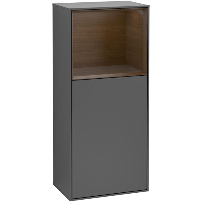 Väggskåp Villeroy & Boch Finion med 1 Dörr och Öppen Hylla Uppe 418 mm