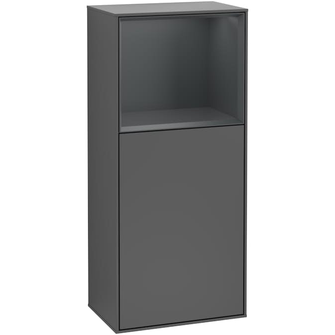 Väggskåp Villeroy & Boch Finion med 1 Dörr och Öppen Hylla Uppe 418 mm