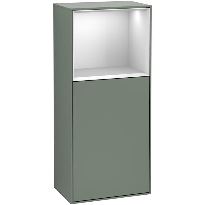 Väggskåp Villeroy & Boch Finion med 1 Dörr och Öppen Hylla Uppe 418 mm