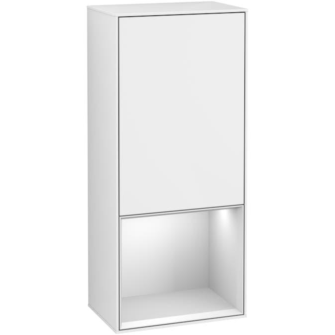 Väggskåp Villeroy & Boch Finion med 1 Dörr och Öppen Hylla Nere 418 mm