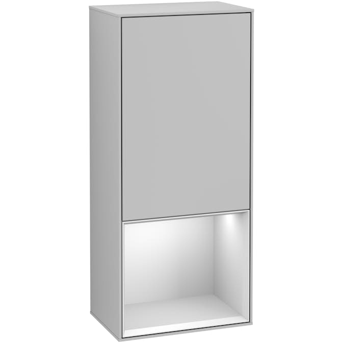 Väggskåp Villeroy & Boch Finion med 1 Dörr och Öppen Hylla Nere 418 mm