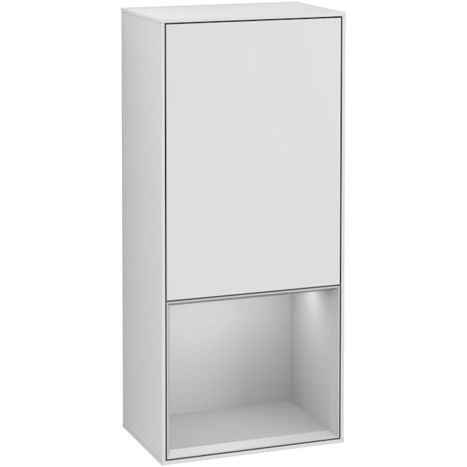 Väggskåp Villeroy & Boch Finion med 1 Dörr och Öppen Hylla Nere 418 mm