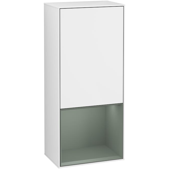Väggskåp Villeroy & Boch Finion med 1 Dörr och Öppen Hylla Nere 418 mm