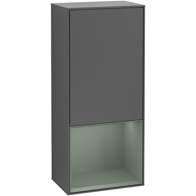 Väggskåp Villeroy & Boch Finion med 1 Dörr och Öppen Hylla Nere 418 mm