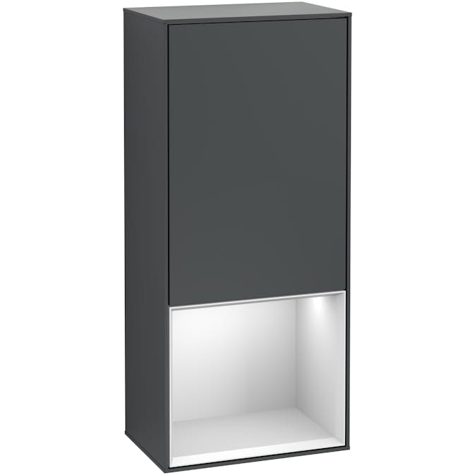 Väggskåp Villeroy & Boch Finion med 1 Dörr och Öppen Hylla Nere 418 mm