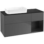 Tvättställsskåp Villeroy & Boch Finion med 3 Lådor Hylla och Bänkskiva för Ocentrerat Fristående Tvättställ