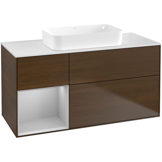 Tvättställsskåp Villeroy & Boch Finion med 3 Lådor Hylla och Bänkskiva för Fristående Tvättställ