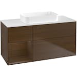 Tvättställsskåp Villeroy & Boch Finion med 3 Lådor Hylla och Bänkskiva för Fristående Tvättställ