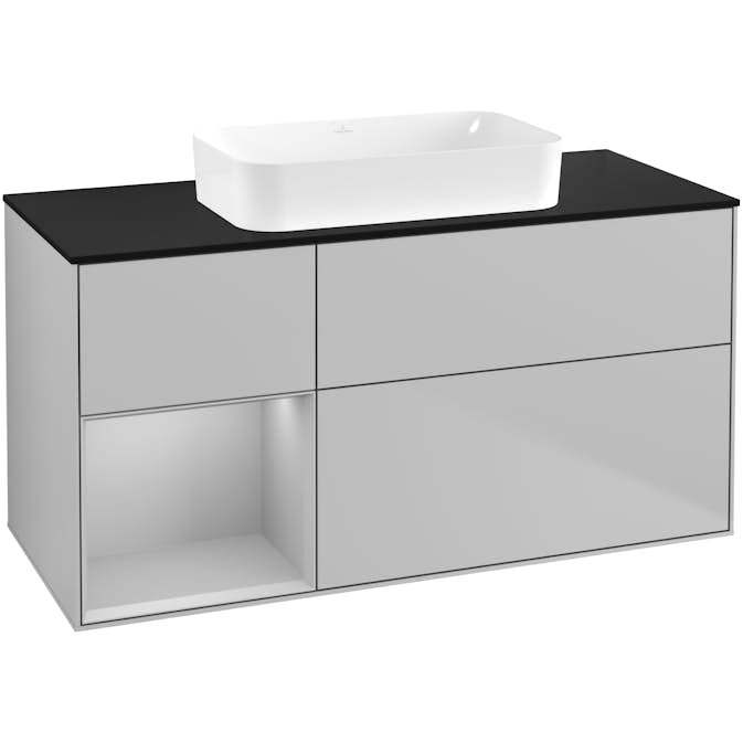 Tvättställsskåp Villeroy & Boch Finion med 3 Lådor Hylla och Bänkskiva för Fristående Tvättställ