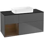 Tvättställsskåp Villeroy & Boch Finion med 3 Lådor Hylla och Bänkskiva för Fristående Tvättställ